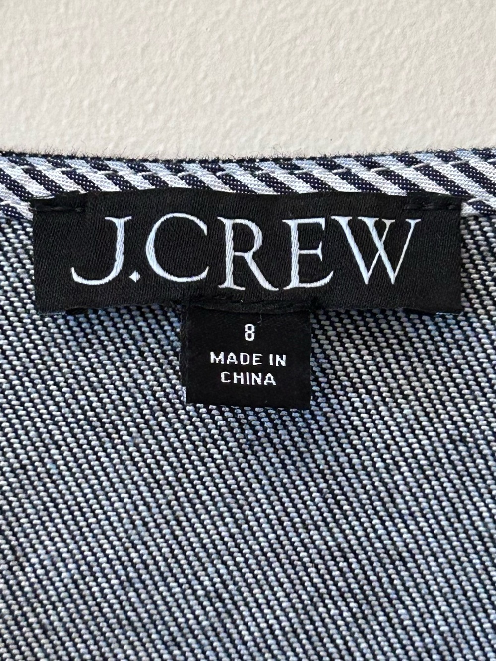 J.Crew Seamed Denim Mini Dress Tailored Sleeveless Snap Closure Women’s 8 - Picture 4 of 16
